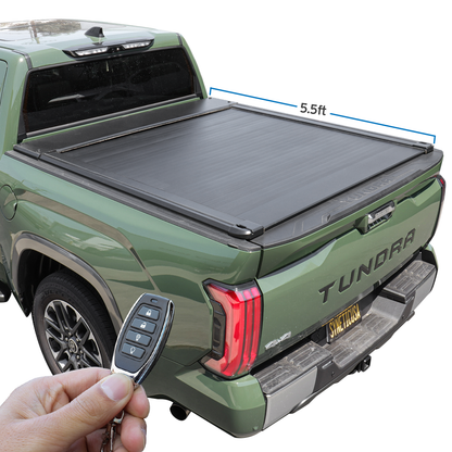 Toyota Tundra (5.5ft Bed w/ Factory Deck Rails) Power-Retractable PRO Tonneau Cover