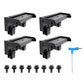 SYNETICUSA 4pcs Truck Bed Adaptor Kit for R1S/R1L Ladder Rack