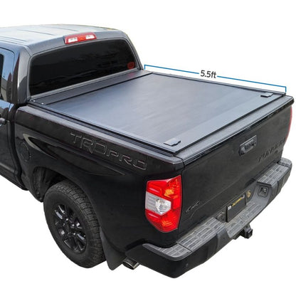 Toyota Tundra (5.5ft Bed w/o Factory Deck Rails) Retractable Hard Tonneau Cover